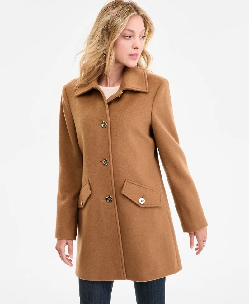 Michael Michael Kors Women's Collared Button-Front Coat