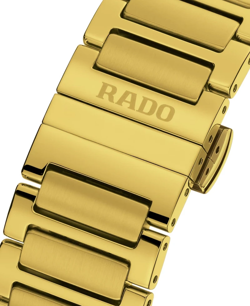 Rado Unisex Swiss Automatic DiaStar Original Gold Pvd Stainless Steel Bracelet Watch 38mm