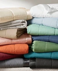 Madison Park Windom Lightweight Down Alternative Satin Trim Blanket