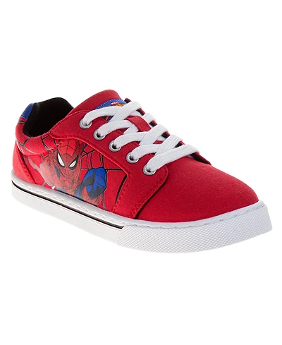Spider-Man Little and Big Boys Lace Up Canvas Sneakers