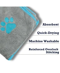Country Living Marine Blue Microfiber Dog Bath Towel