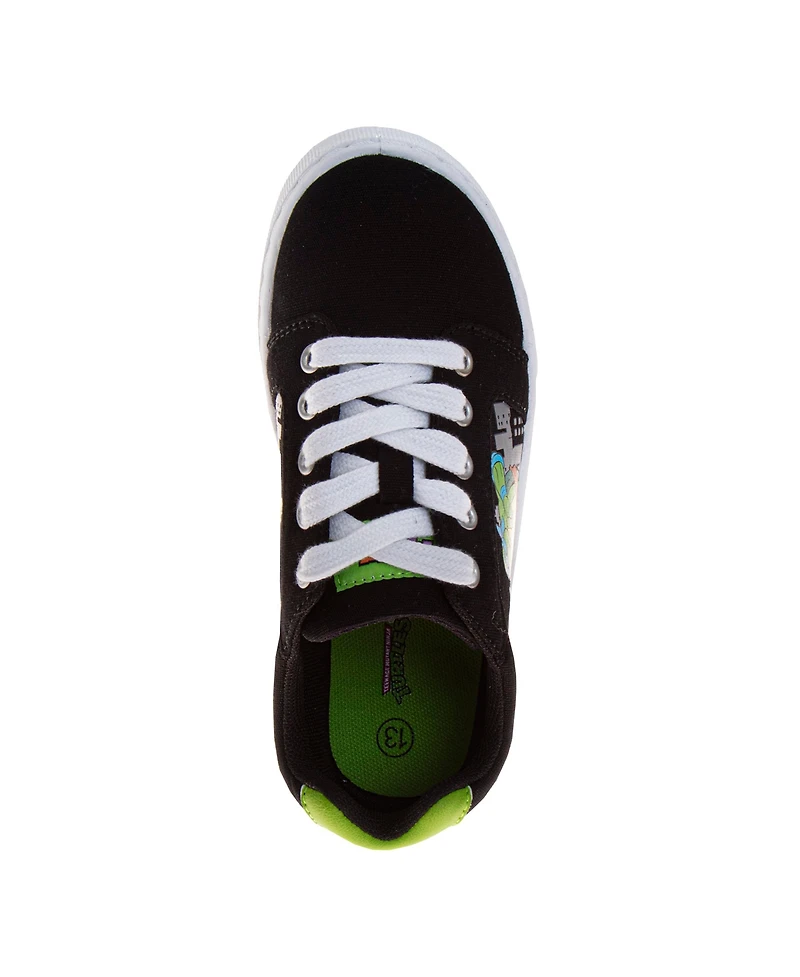 Nickelodeon Little and Big Boys Teenage Mutant Ninja Turtles Lace Up Canvas Sneakers