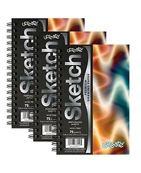 UCreate Neon Squiggles Poly Sketch Book, Pack of 3