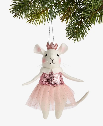 Holiday Lane Tiny Tidings Princess Mouse Fabric Ornament, Macy's Exclusive