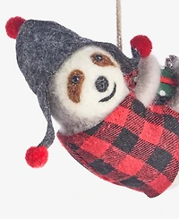 Holiday Lane Tiny Tidings Wool Sloth Ornament, Macy's Exclusive