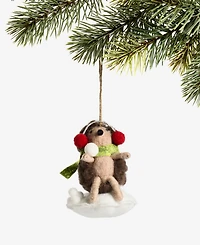 Holiday Lane Tiny Tidings Wool Hedgehog Ornament, Macy's Exclusive