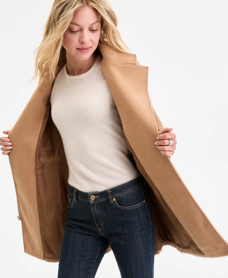 Michael Michael Kors Women's Asymmetric Belted Coat, Exclusively at Macy's