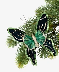 Holiday Lane Enchanted Forest Green Glitter Butterly Ornament, Macy's Exclusive