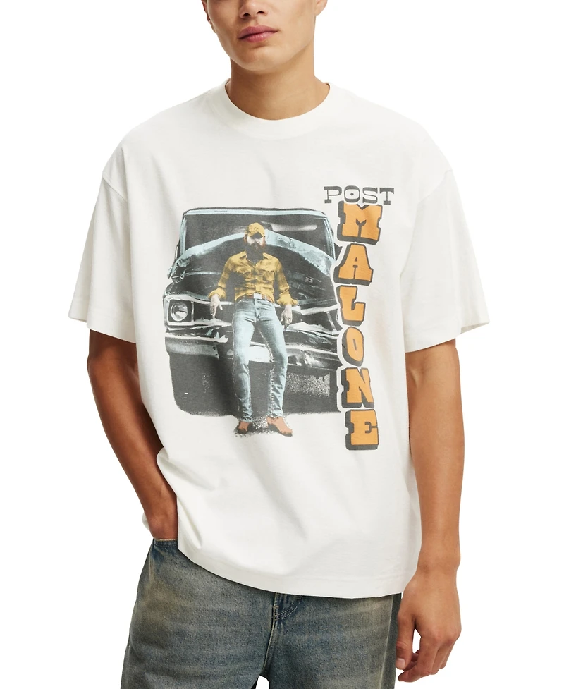 Cotton On Men's Box Fit Premium Music T-Shirt