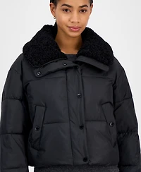 Michael Kors Women's Faux-Fur-Collar Puffer Coat
