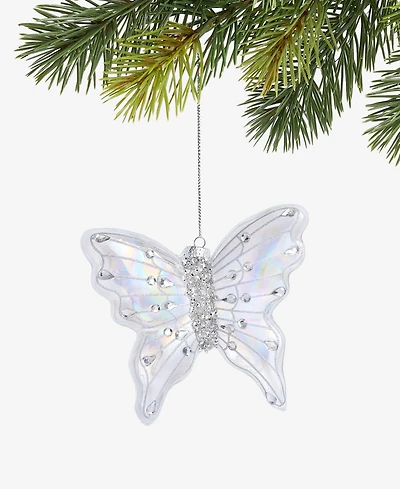 Holiday Lane Enchanted Forest Glass Butterfly Embellished Ornament, Macy's Exclusive