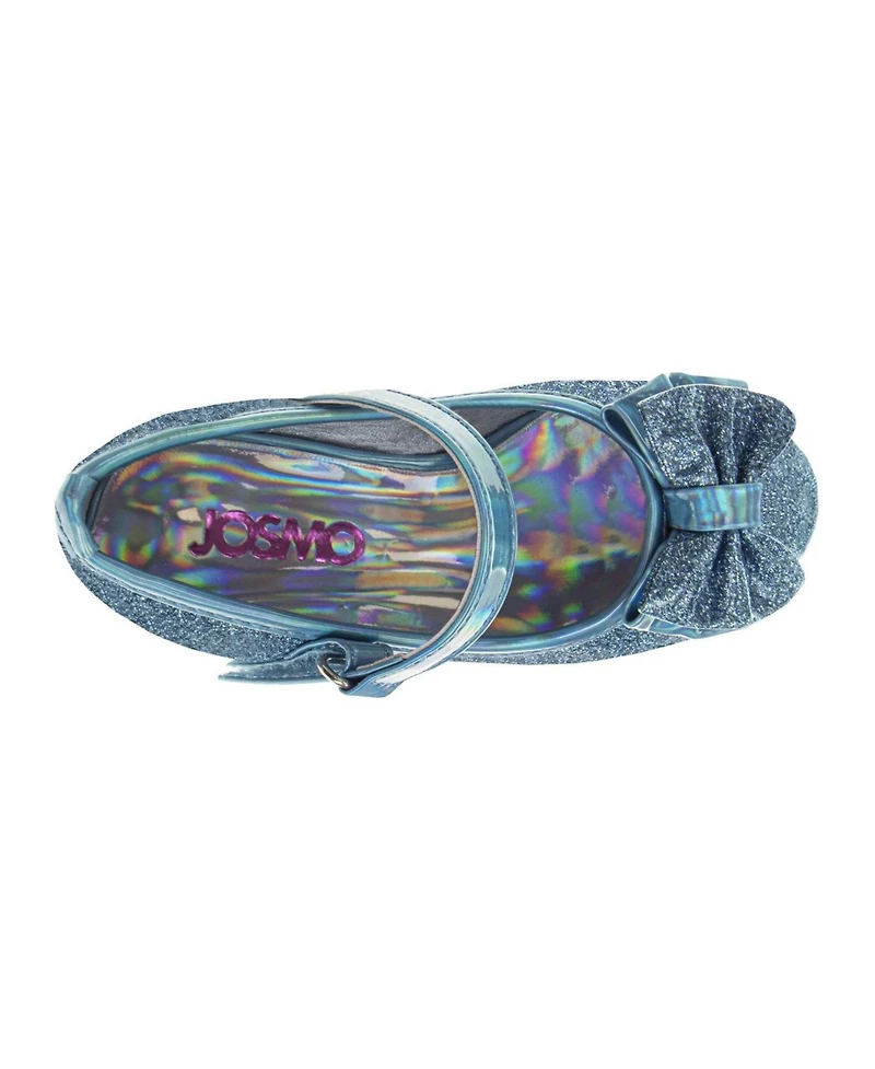 Josmo Toddler and Little Girls Low Heeled Bow Detail Dress Shoe