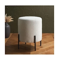 Jessa Round Boucle Ottoman