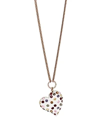 Betsey Johnson Faux Stone Heart Pendant Necklace