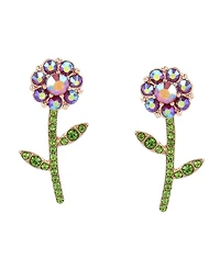 Betsey Johnson Faux Stone Flower Earrings