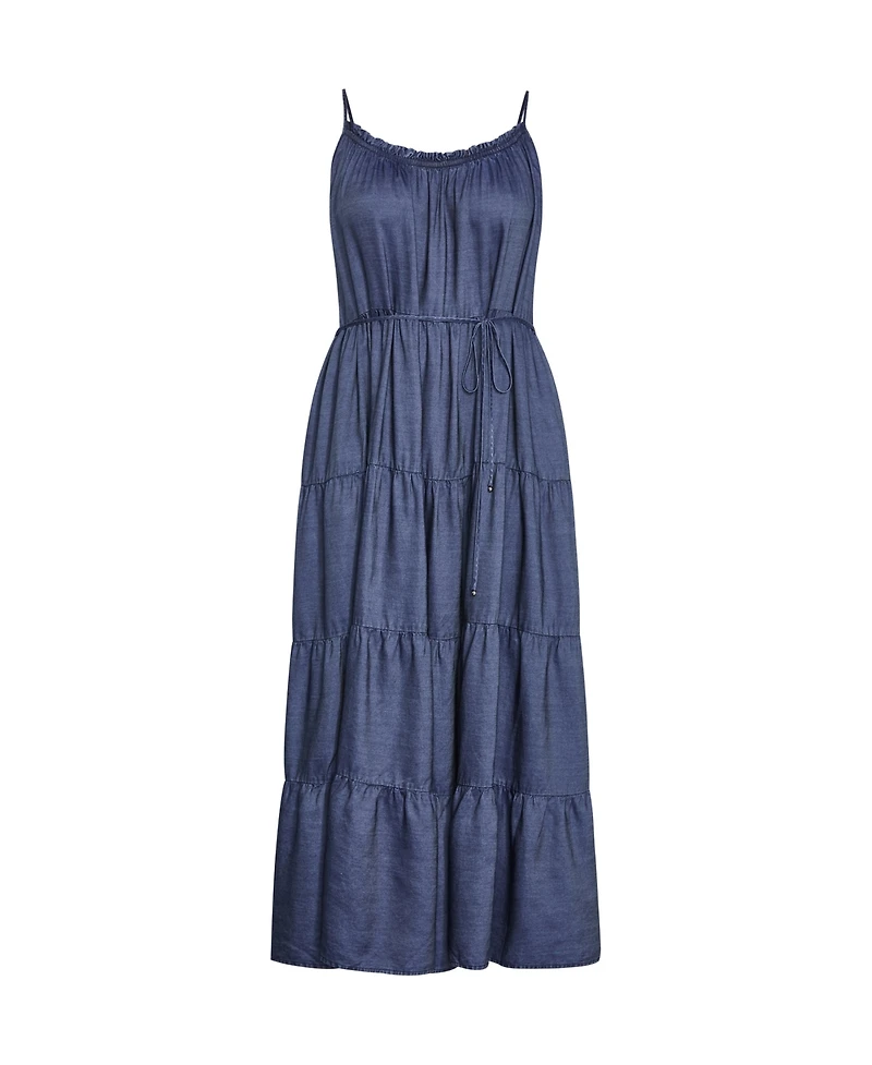City Chic Women's Island Tier Maxi Dress