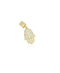 The Lovery Gold Lace Hamsa Charm 14K Gold