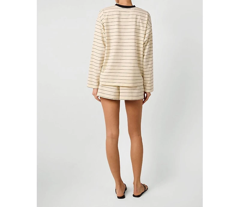WeWoreWhat Women's Long Sleeve Stripe Boxy Shirt