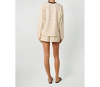 WeWoreWhat Women's Long Sleeve Stripe Boxy Shirt