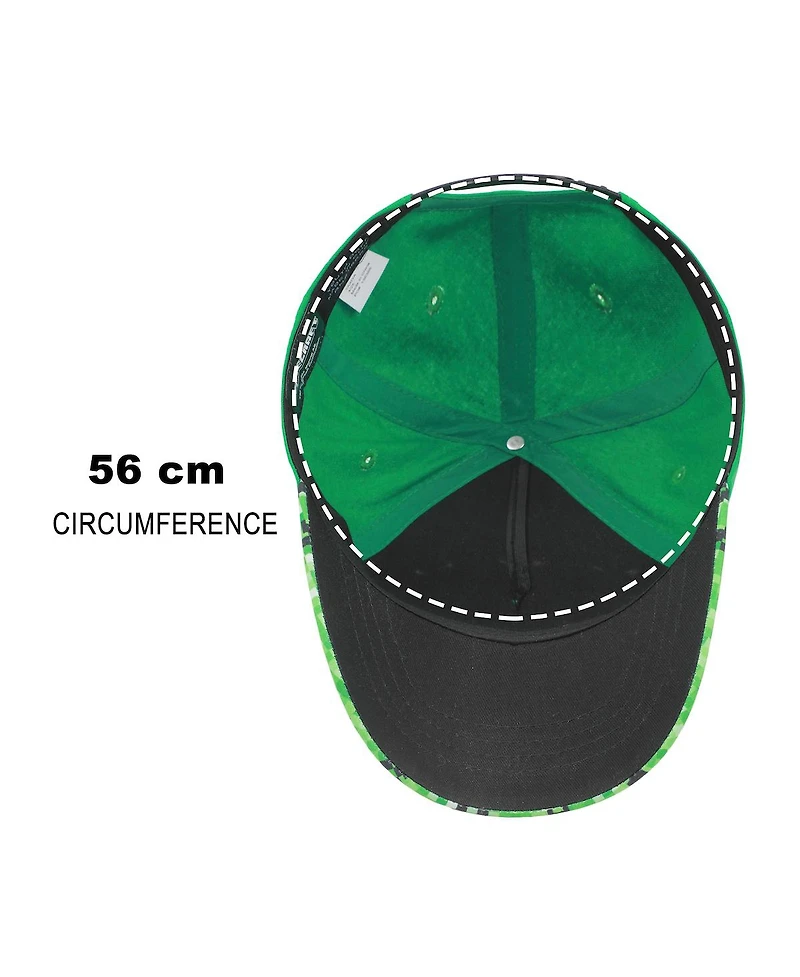 Minecraft Boys Creeper All-Over Print Youth Adjustable Baseball Cap