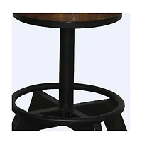 Industrial Iron Bar Stool with Backless Design for Bar Height Seating