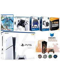 Sony Playstation 5 Slim Disc with Horizon Forbidden West, Extra Edge Controller, Gamer Kit