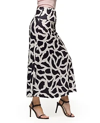 24seven Comfort Apparel Women's Elastic Waist A Line Maxi Skirt
