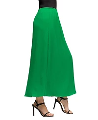 24seven Comfort Apparel Women's Elastic Waist A Line Maxi Skirt