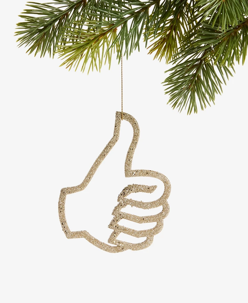 Holiday Lane Eclectic Charm Glitter Thumbs Up Ornament, Macy's Exclusive