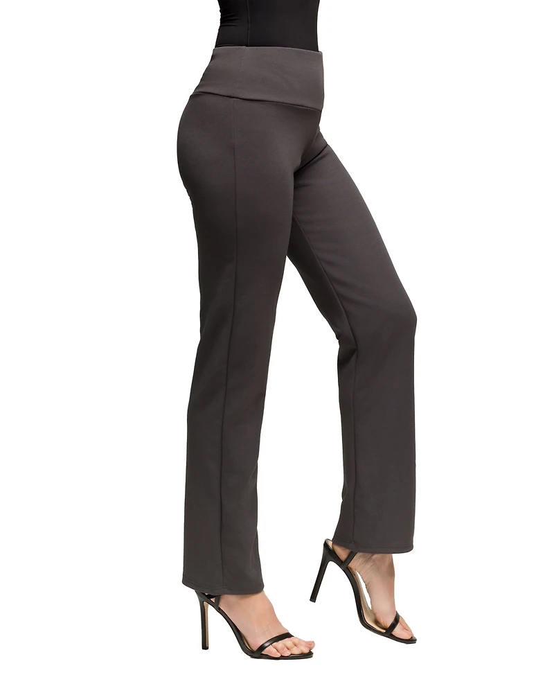 24seven Comfort Apparel Women's Comfortable Stretch High Waist Dress Pants