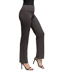 24seven Comfort Apparel Women's Comfortable Stretch High Waist Dress Pants