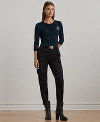 Lauren Ralph Women's Cotton Sateen Cargo Pant