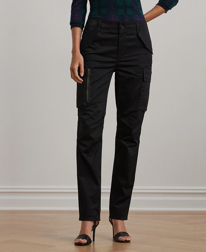 Lauren Ralph Women's Cotton Sateen Cargo Pant