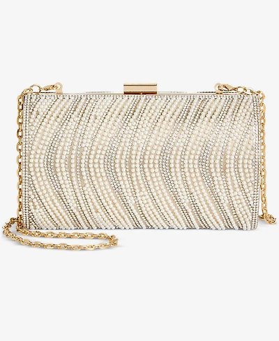 I.n.c. International Concepts Randdi Wavy Imitation Pearl Clutch, Exclusively at Macy's