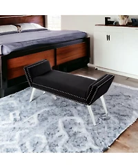 Upholstered Velvet Bench – Chic Accent Bench with Soft Cushion for Bedroom, Entryway, or Living Room