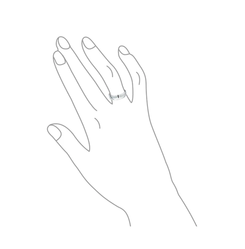 Bling Jewelry Simple Traditional Dome Promise Band Ring .925 Sterling Silver 7MM Comfort Fit