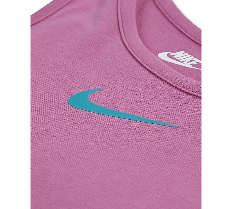 Nike Little Girls Sunny Swoosh Tank Top & Bike Shorts, 2 Piece Set