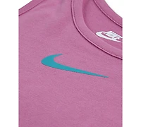 Nike Little Girls Sunny Swoosh Tank Top & Bike Shorts, 2 Piece Set
