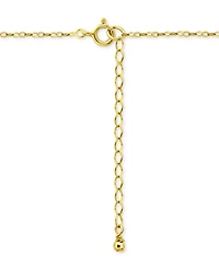 Giani Bernini Cubic Zirconia Rope Framed Circle Pendant Necklace in Sterling Silver & 18k Gold-Plated Sterling Silver, 16" + 2" extender, Exclusively