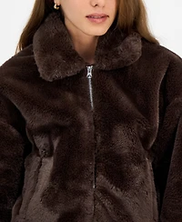 Jou Juniors' Faux-Fur Bomber Jacket