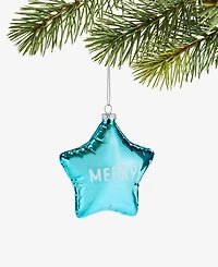 Holiday Lane Merry Magic Blue Puffy Star Ornament, Macy's Exclusive