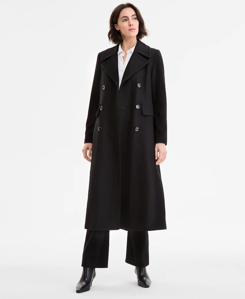 Anne Klein Women's Double-Breasted Maxi Coat