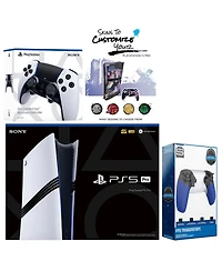 Sony PlayStation 5 Pro with Extra Edge Controller, Trigger Stop Kit and MightySkins Decal Voucher