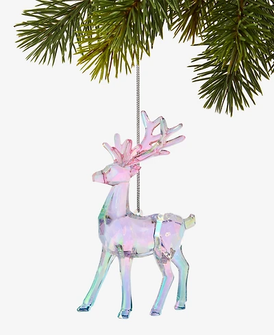 Holiday Lane Pastel Shine Pink and Blue Reindeer Ornament, Macy's Exclusive