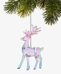 Holiday Lane Pastel Shine Pink and Blue Reindeer Ornament, Macy's Exclusive