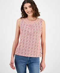 Nautica Jeans Women's Smocked-Neck Tank Top