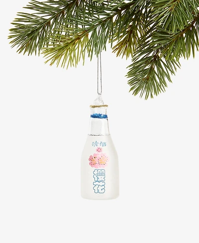Holiday Lane Spirits Glass Sake Bottle Ornament, Macy's Exclusive