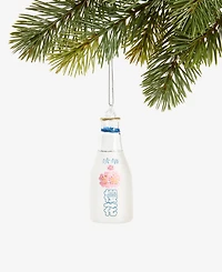 Holiday Lane Spirits Glass Sake Bottle Ornament, Macy's Exclusive