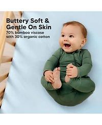 KeaBabies 2pk Aereo Fitted Crib Sheets for Boys, Girls, 52x28 Standard Baby Mattress Sheets, Bamboo Viscose Cotton