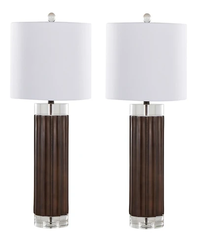 Lumisource 29.25" Polyresin Cylinder Table Lamp, Set of 2